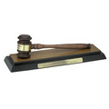 Men's Gavel on Rectangle Stand